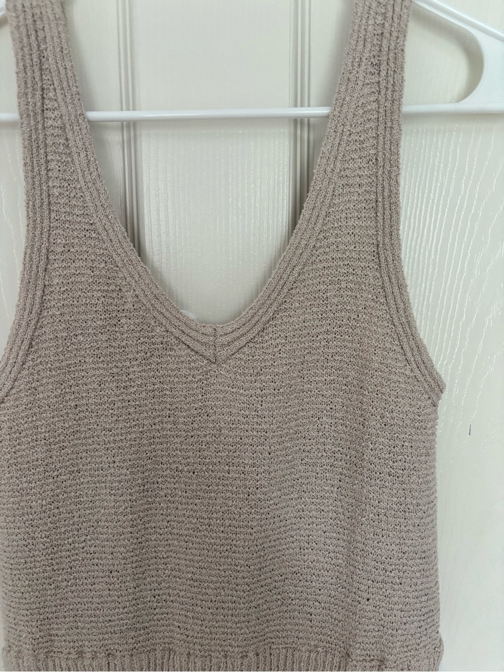 Elan White Tiered Maxi Dress with Tan Knit Sweater Tank - Picture 16 of 16